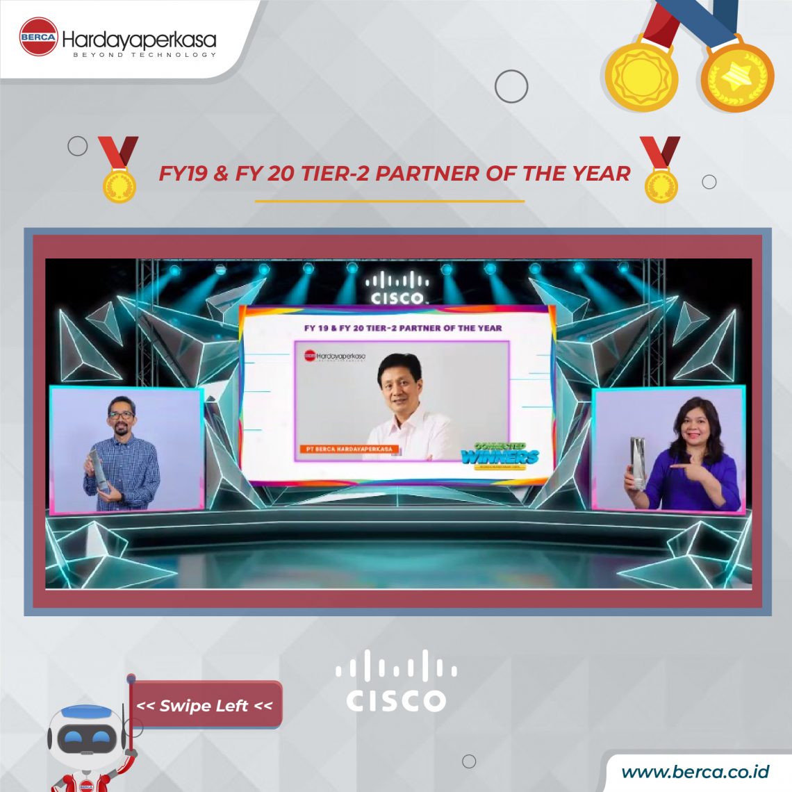 Berca Raih Best Tier-2 Partner of The Year di Cisco ...