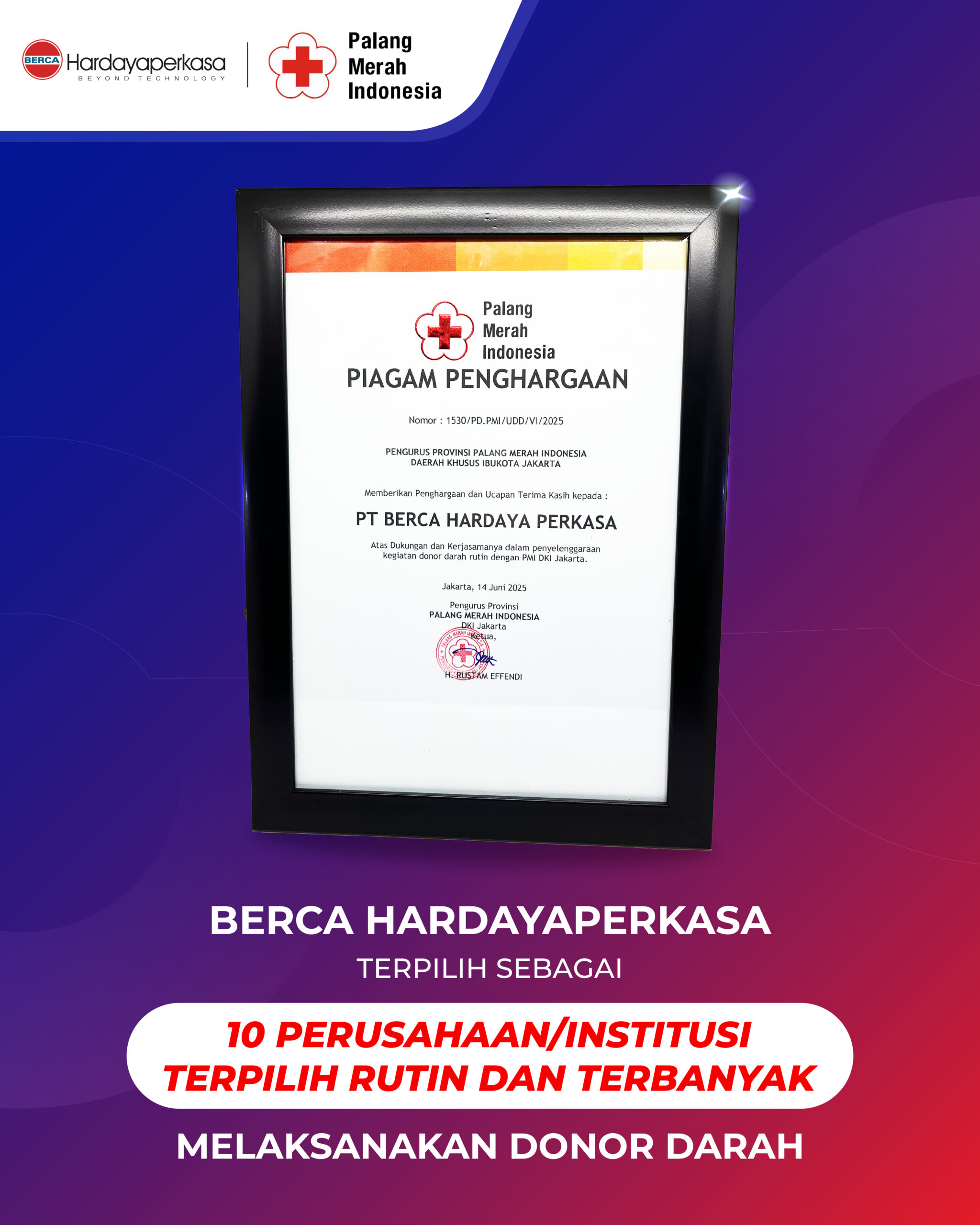 penghargaan donor darah