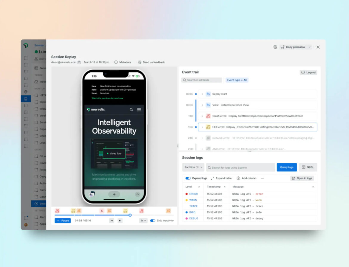 New relic Digital Experience Monitoring